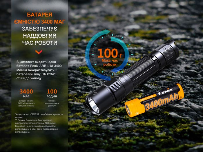 Ліхтар тактичний акумуляторний Fenix PD35R