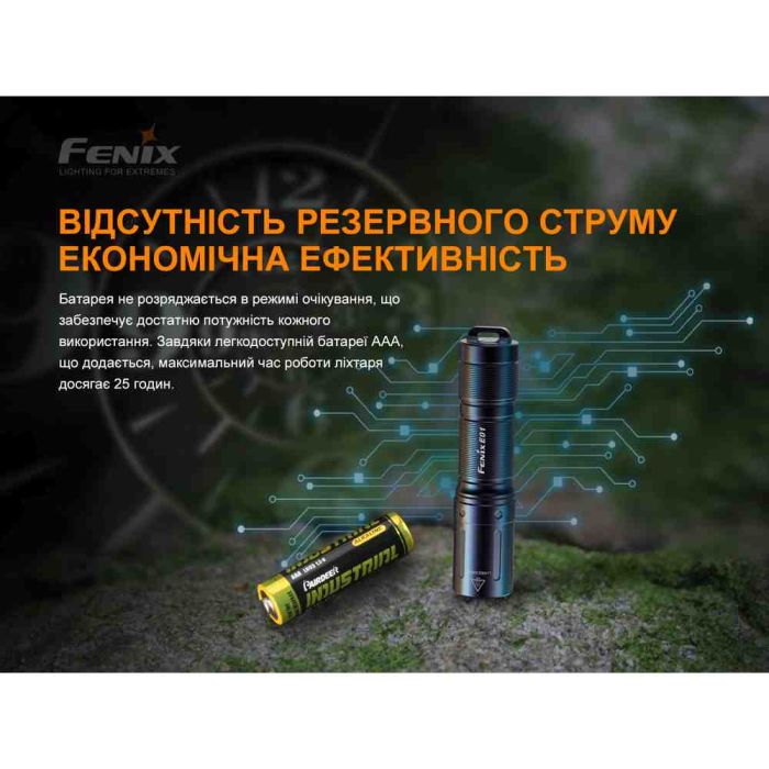 Ліхтар ручний Fenix E01 V2.0 чорний
