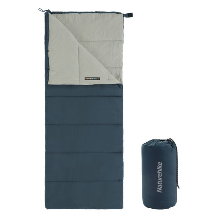 Спальний мішок Naturehike F150 NH22MSD05, правий, темно-блакитний +13°C