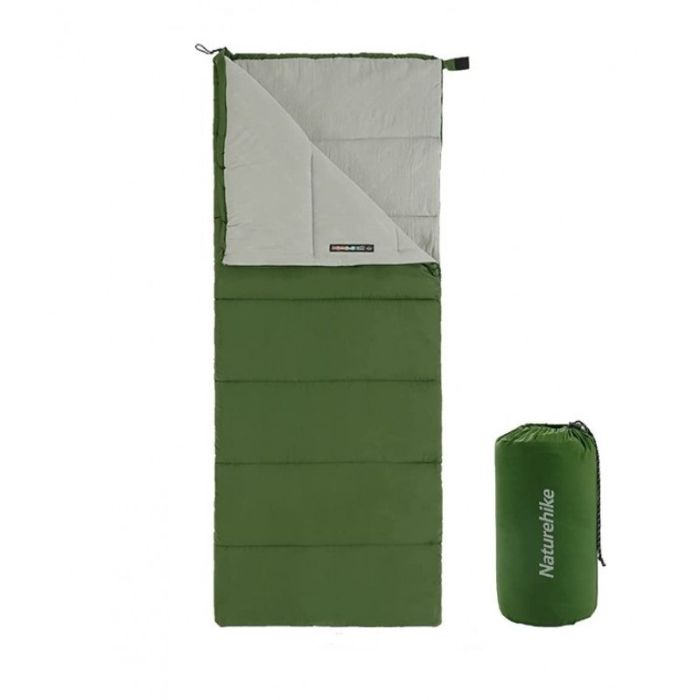 Спальний мішок Naturehike F150 NH22MSD05, правий зелений +13°C