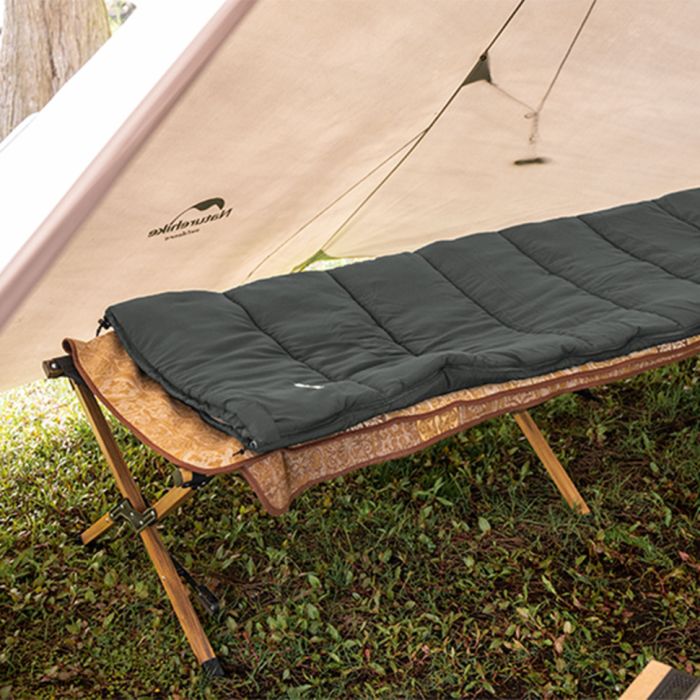 Спальний мішок Naturehike F150 NH22MSD05, правий, графіт +13°C