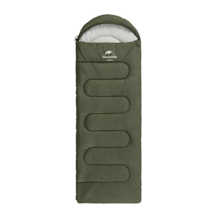 Спальний мішок Naturehike Y150L NH21MSD08, лівий, темно-зелений +11°C