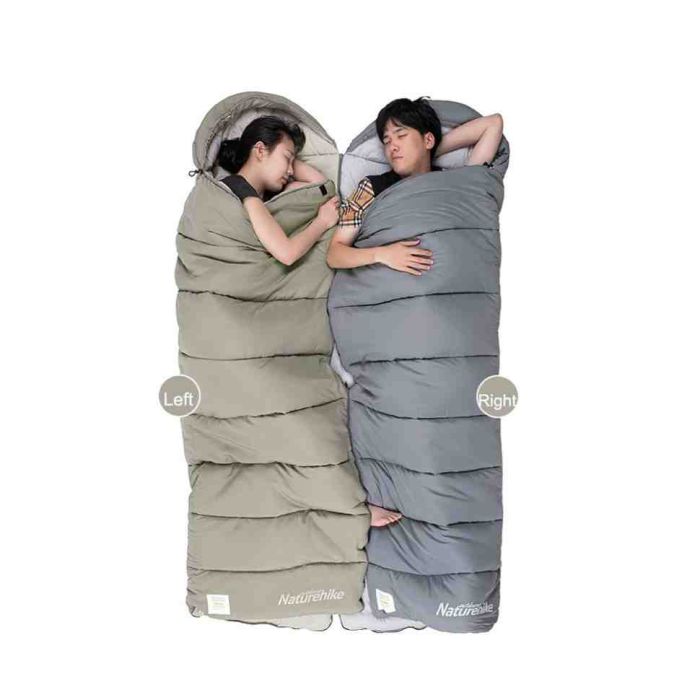 Спальник з капюшоном Naturehike M180 NH20MSD02, правий, сірий