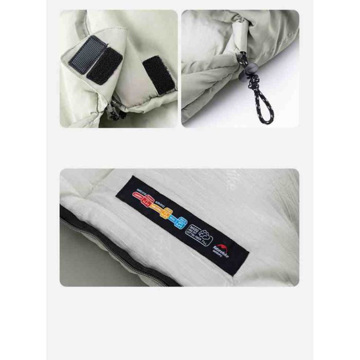 Спальник з капюшоном Naturehike M180 NH20MSD02, правий, сірий