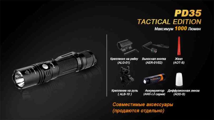 Ліхтар ручний Fenix PD35 TAC XP-L