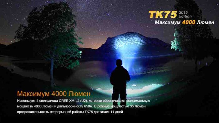 Ліхтар ручний Fenix TK75 U2 2015