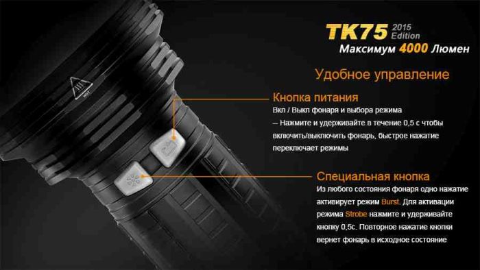 Ліхтар ручний Fenix TK75 U2 2015