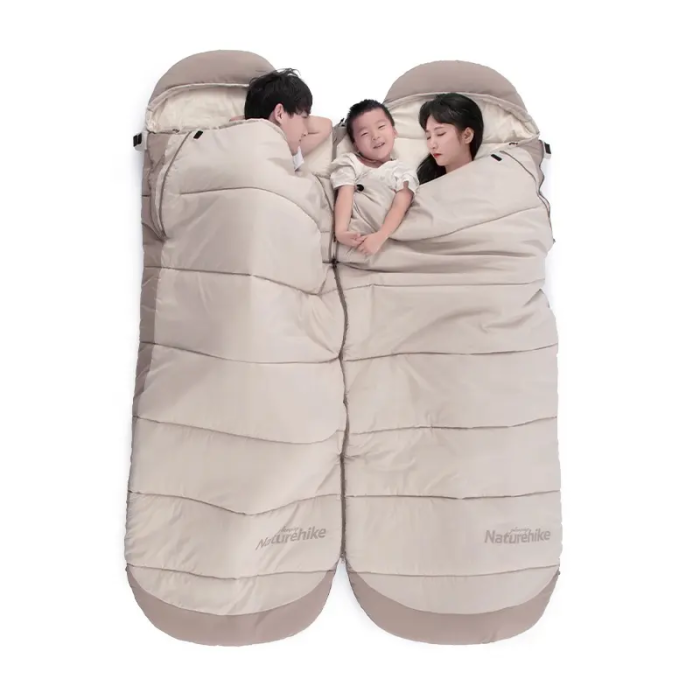 Спальний мішок з капюшоном Naturehike B400 NH21MSD11, правий, зелений +1°C