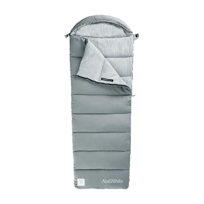 Спальник з капюшоном Naturehike M180 NH20MSD02, правий сірий 12°C