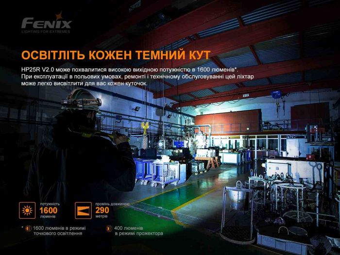 Ліхтар налобний Fenix HP25R V2.0