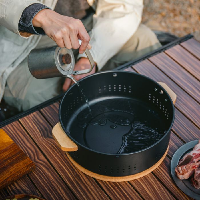 Настільна кругла піч із решіткою Naturehike CNK2550CF010, 36*32.6*12 см, хромоване залізо