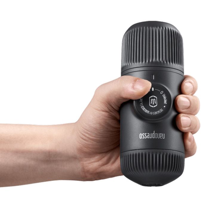 Портативна еспресо-кавоварка Wacaco Nanopresso сіра з чохлом