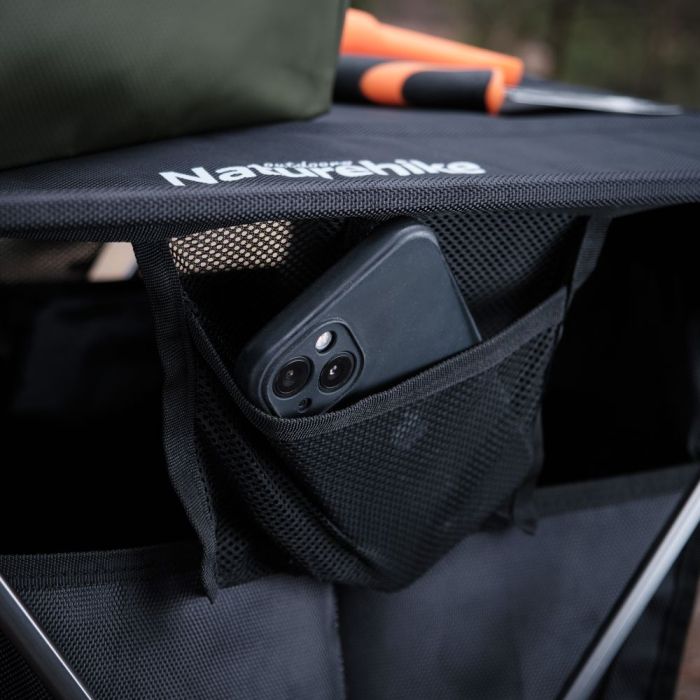 Стіл розкладний  з коробкою для зберігання Naturehike NH19JJ084, 1680D Oxford / алюміній, чорний