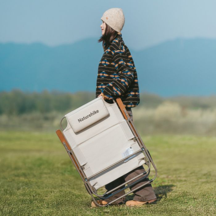 Крісло складане Naturehike CNK2550JJ012, сталь, бежевий