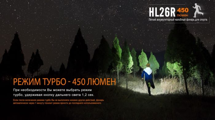 Ліхтар налобний Fenix HL26R жовтий