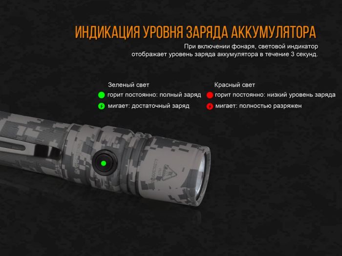 Ліхтар ручний Fenix PD35 V20 Camo Edition Cree XP-L HI LED
