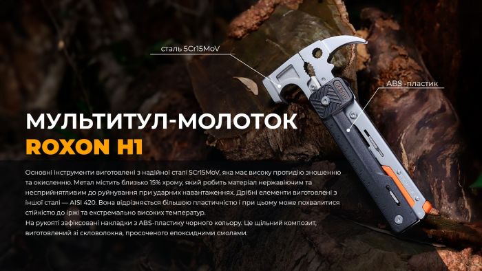 Мультитул-молоток Roxon H1, чорний