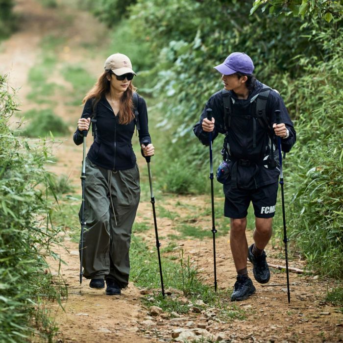 Трекінгова палиця 3-сек. Naturehike Hoar Trek EXT1 CNK2300DS010, 57-120 см, алюміній,  коричнева
