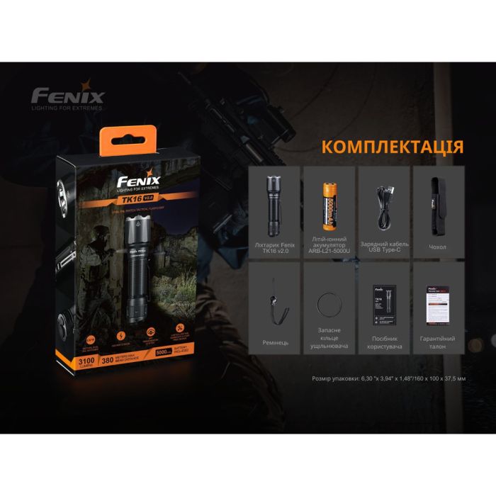 Ліхтар ручний Fenix TK16 V2.0