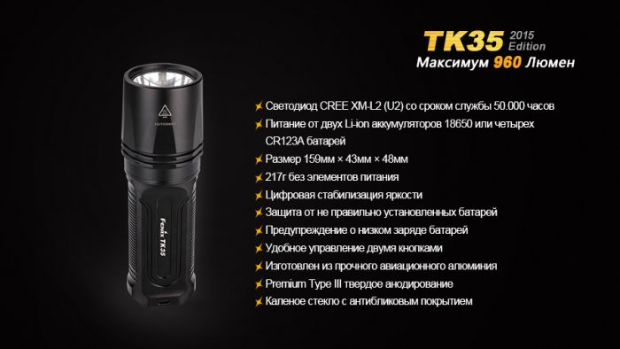 Ліхтар ручний Fenix TK35 2015 L2U2