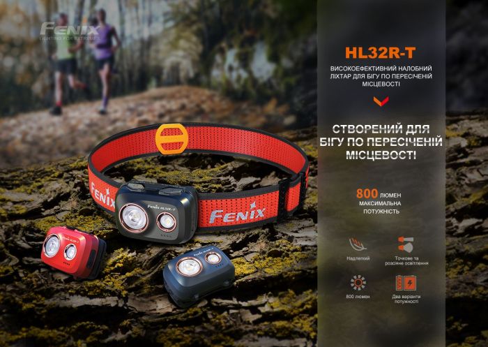 Ліхтар налобний Fenix HL32R-T червоний
