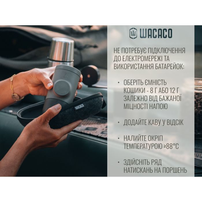 Портативна еспресо-кавоварка Wacaco Minipresso GR2