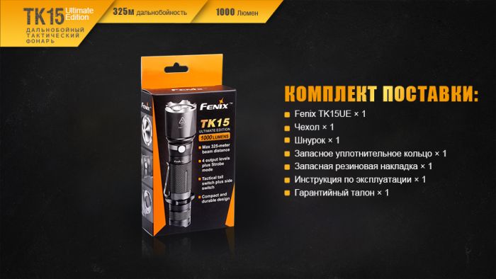 Ліхтар ручний Fenix TK15UE2016gr