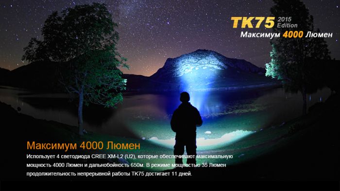 Ліхтар ручний Fenix TK75 U2 2015