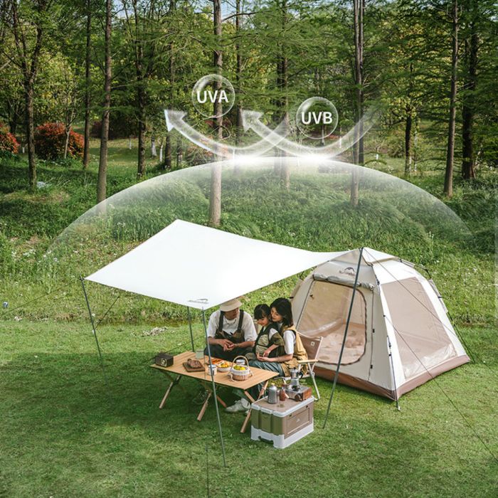 Намет тримісний автоматичний із тентом Naturehike Ango Picnic CNK2450WS021, коричневий