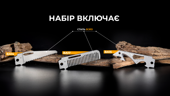 Набір змінних клинків Roxon (BA12; BA13; BA16) 3in1 для S501U, S502U, S802