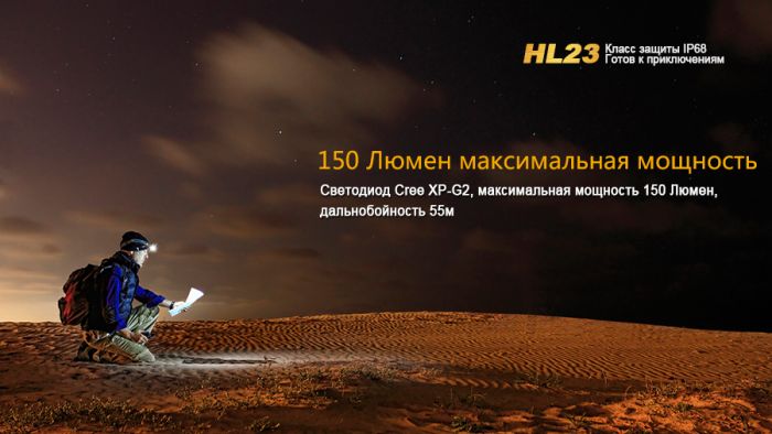 Ліхтар налобний Fenix HL23 жовтий