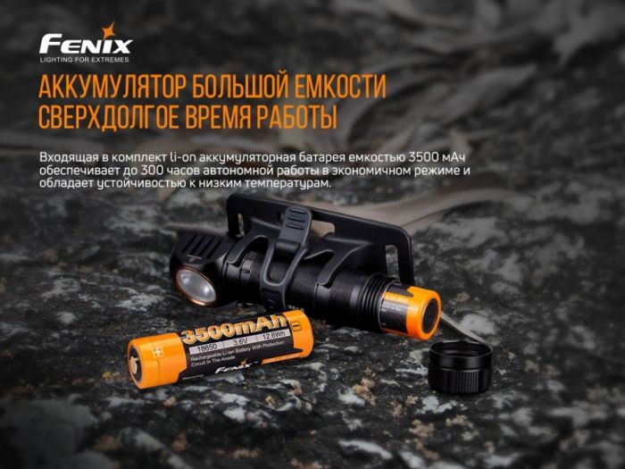 Ліхтар налобний Fenix HM61R + Складний ніж Ruike S22 Чорний