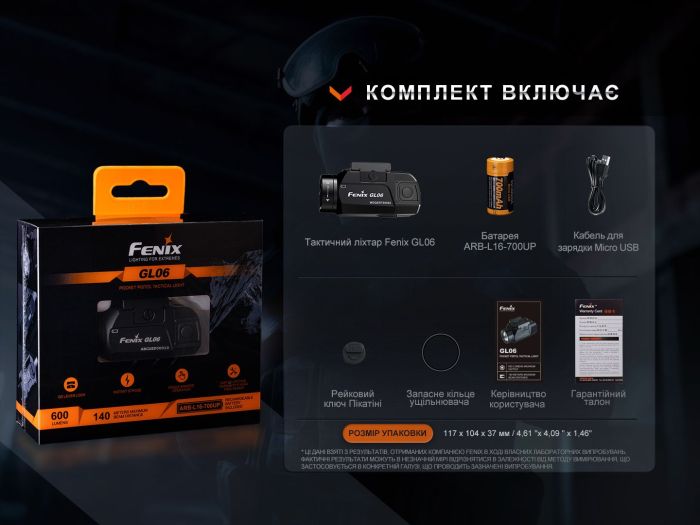 Ліхтар до пістолета Fenix GL06