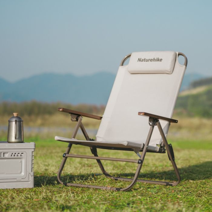 Крісло складане Naturehike CNK2550JJ012, сталь, бежевий