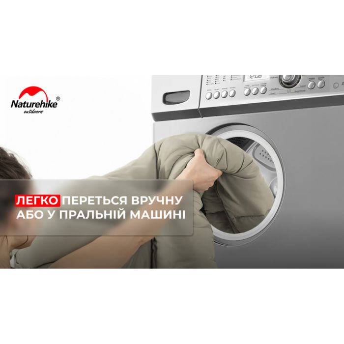 Спальник з капюшоном із звичайним мішком для зберігання Naturehike M400 CNK2350WS023, (1°C), лівий, зелений