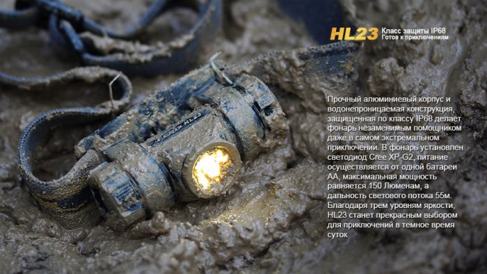 Ліхтар налобний Fenix HL23 жовтий