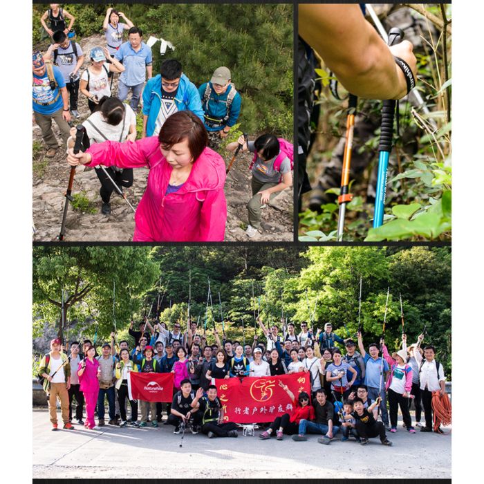 Трекінгова палиця 3-сек. Naturehike Women 6061 AL NH17D001-Z, 57-120 см, алюміній, зелена