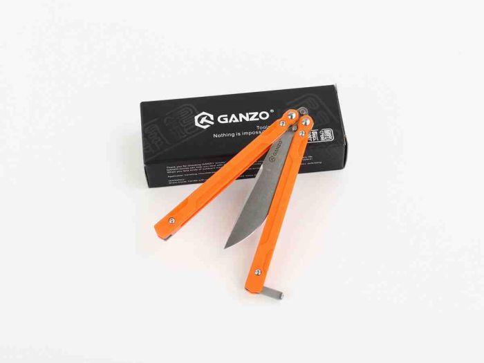 Нiж-метелик (балiсонг) Ganzo G766-OR