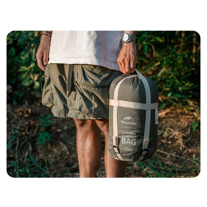 Спальний мішок Naturehike LD150 CNK2300SD016, темно-зелений +12°C