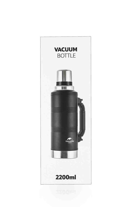 Термос з ручкою Naturehike Q-9H NH19SJ011, 304 сталь, 2.2 л, чорний